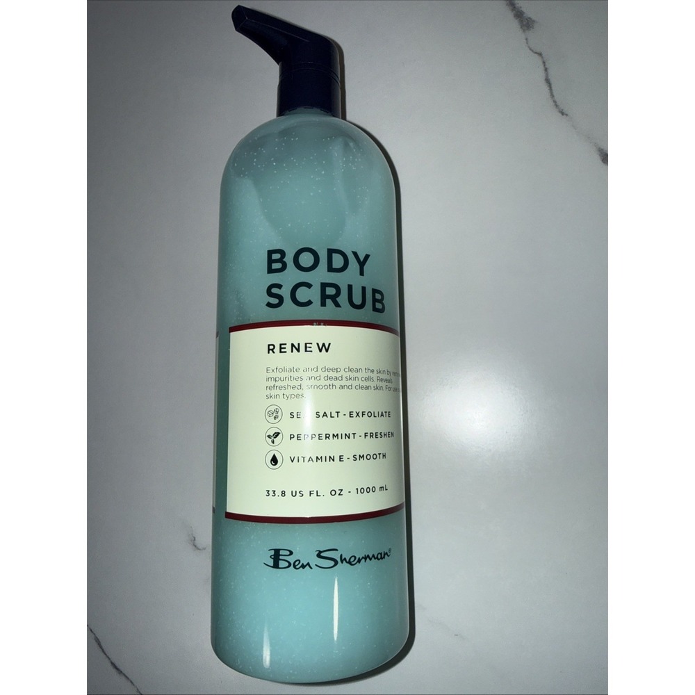 Ben Sherman Exfoliating Mens Body Scrub Renew Sea Salt +Vitamin E‎
